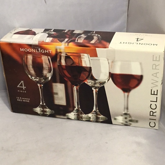 MOONLIGHT 4 PIECES OF RED WINE GLASSES - Picture 3 of 3